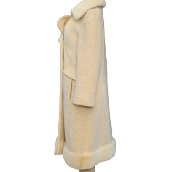 VINTAGE BERROCO Mink/Wool Bouclé Coat - Picture 2 of 9